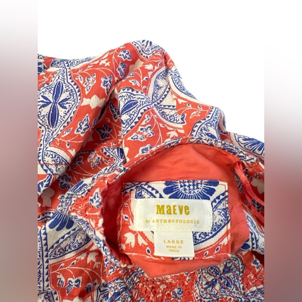 Maeve Anthropologie blue and red halter mini dress - Picture 5 of 6